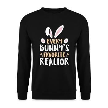 Immobilienmakler - Unisex Pullover - Schwarz - Vorne - Alina (178cm) & Michal (187cm)