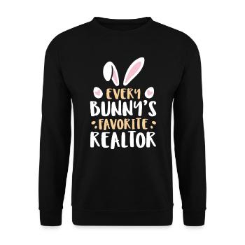 Real Estate Agent Real Estate Agent Gift - Unisex Sweatshirt - black - Front - Alina (178cm) & Michal (187cm)