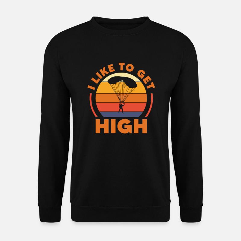 Skydive Skydiver Skydiving Parachute Gift - Unisex Sweatshirt - black