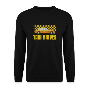 Taxi Taxi Driver Traffic Profession Gift - Unisex Sweatshirt - black - Front - Alina (178cm) & Michal (187cm)