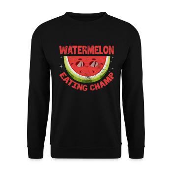 Pastèque - Sweat-shirt Unisexe - noir - Devant - Alina (178cm) & Michal (187cm)