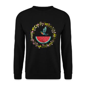 Pastèque - Sweat-shirt Unisexe - noir - Devant - Alina (178cm) & Michal (187cm)