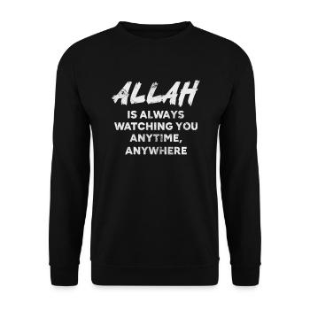 Muslim - Unisex Sweatshirt - black - Front - Alina (178cm) & Michal (187cm)