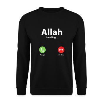 Muslim Islam Allah Ramadan Kareem Gift - Unisex Sweatshirt - black - Front - Alina (178cm) & Michal (187cm)