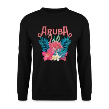 Aruba - Unisex Sweatshirt - black - Front - Alina (178cm) & Michal (187cm)