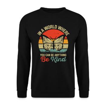 Autismus Awareness Day Autist Geschenk - Unisex Pullover - Schwarz - Vorne - Alina (178cm) & Michal (187cm)