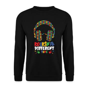 Autisme - Sweat-shirt Unisexe - noir - Devant - Alina (178cm) & Michal (187cm)