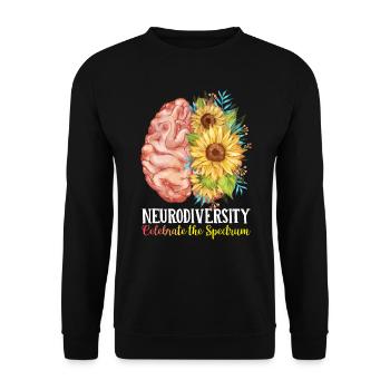 Autism Awareness Day Autistic Gift - Unisex Sweatshirt - black - Front - Alina (178cm) & Michal (187cm)