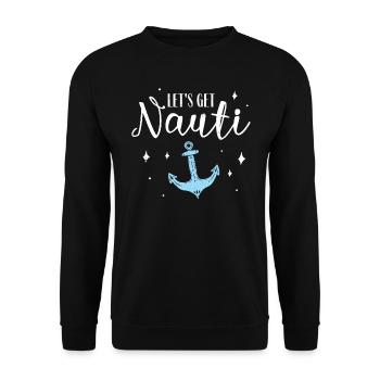 Junggeselle Jungesellenabschied - Unisex Pullover - Schwarz - Vorne - Alina (178cm) & Michal (187cm)