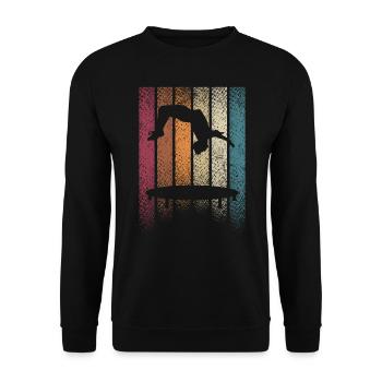 Backflip - Unisex Sweatshirt - black - Front - Alina (178cm) & Michal (187cm)
