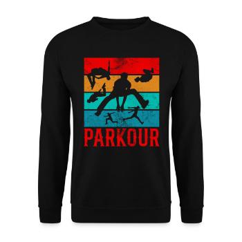 Backflip - Unisex Sweatshirt - black - Front - Alina (178cm) & Michal (187cm)