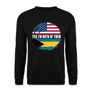 Bahamas Caribbean Island Atlantic Summer Gift - Unisex Sweatshirt - black - Front - Alina (178cm) & Michal (187cm)
