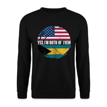 Bahamas - Unisex Sweatshirt - black - Front - Alina (178cm) & Michal (187cm)