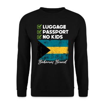 Bahamas Caribbean Island Atlantic Summer Gift - Unisex Sweatshirt - black - Front - Alina (178cm) & Michal (187cm)