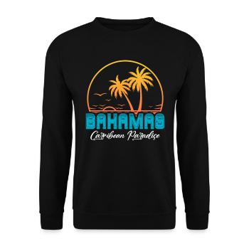 Bahamas Caribbean Island Atlantic Summer Gift - Unisex Sweatshirt - black - Front - Alina (178cm) & Michal (187cm)