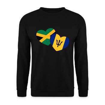 Barbados Karibik Bajan Urlaub Geschenk - Unisex Pullover - Schwarz - Vorne - Alina (178cm) & Michal (187cm)