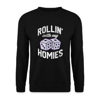 Board game - Unisex Sweatshirt - black - Front - Alina (178cm) & Michal (187cm)