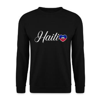 Haiti - Unisex Sweatshirt - black - Front - Alina (178cm) & Michal (187cm)