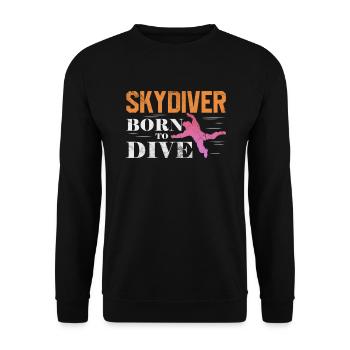 Skydive - Unisex Sweatshirt - black - Front - Alina (178cm) & Michal (187cm)
