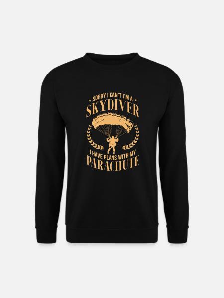 Skydive Skydiver Skydiving Fallschirm Geschenk - Unisex Pullover - Schwarz