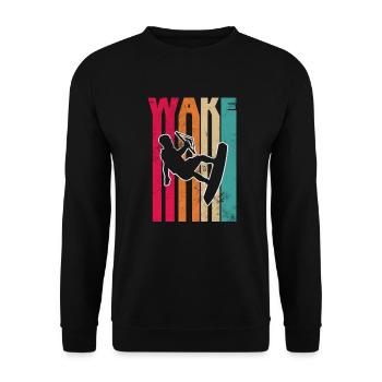 Wakeboarding - Unisex Sweatshirt - black - Front - Alina (178cm) & Michal (187cm)