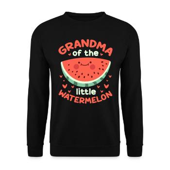 Pastèque grand-mère melon Cadeau de fruits d’été - Sweat-shirt Unisexe - noir - Devant - Alina (178cm) & Michal (187cm)