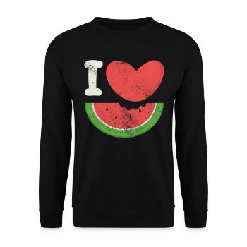 Pastèque - Sweat-shirt Unisexe - noir - Devant - Alina (178cm) & Michal (187cm)