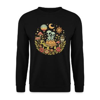 Alien - Unisex Pullover - Schwarz - Vorne - Alina (178cm) & Michal (187cm)
