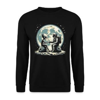 Étranger - Sweat-shirt Unisexe - noir - Devant - Alina (178cm) & Michal (187cm)