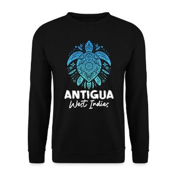 Antigua Barbuda Caribbean Island Holiday Gift - Unisex Sweatshirt - black - Front - Alina (178cm) & Michal (187cm)