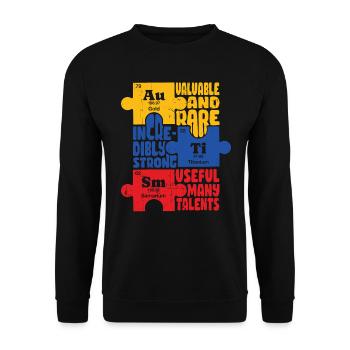 Autisme - Sweat-shirt Unisexe - noir - Devant - Alina (178cm) & Michal (187cm)