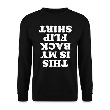 Backflip Salto Akrobatik Parkour Turnen Geschenk - Unisex Pullover - Schwarz - Vorne - Alina (178cm) & Michal (187cm)