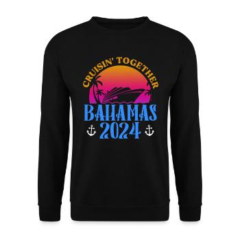 Bahamas Île des Caraïbes Cadeau d’été de l’Atlantique - Sweat-shirt Unisexe - noir - Devant - Alina (178cm) & Michal (187cm)