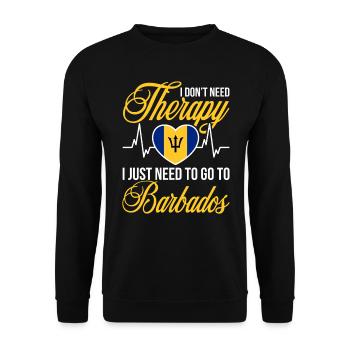 Barbados Karibik Bajan Urlaub Geschenk - Unisex Pullover - Schwarz - Vorne - Alina (178cm) & Michal (187cm)
