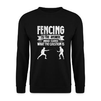 Fechten - Unisex Pullover - Schwarz - Vorne - Alina (178cm) & Michal (187cm)