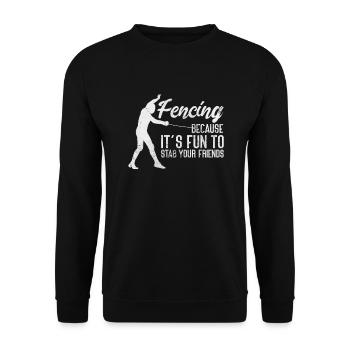 Fechten - Unisex Pullover - Schwarz - Vorne - Alina (178cm) & Michal (187cm)