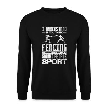 Fencing - Unisex Sweatshirt - black - Front - Alina (178cm) & Michal (187cm)