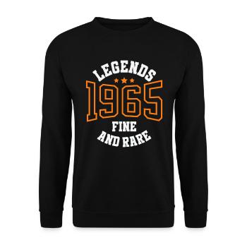 Legends 1965 – Belle et rare idée cadeau vintage - Sweat-shirt Unisexe - noir - Devant - Alina (178cm) & Michal (187cm)