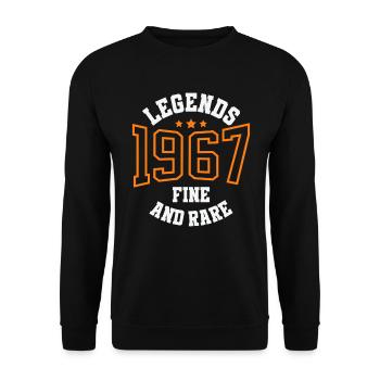 Legends 1967 – Belle et rare idée cadeau vintage - Sweat-shirt Unisexe - noir - Devant - Alina (178cm) & Michal (187cm)