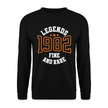 Legends 1982 – Belle et rare idée cadeau vintage - Sweat-shirt Unisexe - noir - Devant - Alina (178cm) & Michal (187cm)