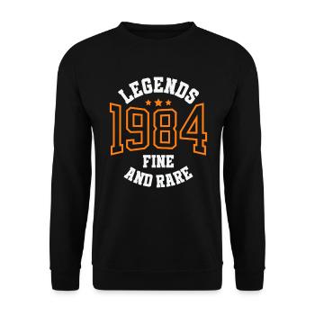 Legends 1984 – Belle et rare idée cadeau vintage - Sweat-shirt Unisexe - noir - Devant - Alina (178cm) & Michal (187cm)