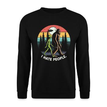 Étranger - Sweat-shirt Unisexe - noir - Devant - Alina (178cm) & Michal (187cm)