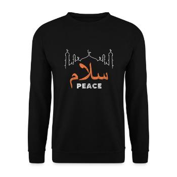 Muslim - Unisex Sweatshirt - black - Front - Alina (178cm) & Michal (187cm)