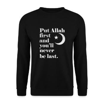 Muslim - Unisex Sweatshirt - black - Front - Alina (178cm) & Michal (187cm)