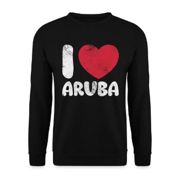 Aruba - Unisex Sweatshirt - black - Front - Alina (178cm) & Michal (187cm)