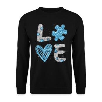 Autisme - Sweat-shirt Unisexe - noir - Devant - Alina (178cm) & Michal (187cm)