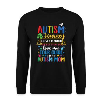 Journée de sensibilisation à l’autisme Cadeau autiste - Sweat-shirt Unisexe - noir - Devant - Alina (178cm) & Michal (187cm)