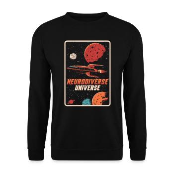 Autismus Awareness Day Autist Geschenk - Unisex Pullover - Schwarz - Vorne - Alina (178cm) & Michal (187cm)