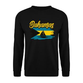 Bahamas Caribbean Island Atlantic Summer Gift - Unisex Sweatshirt - black - Front - Alina (178cm) & Michal (187cm)