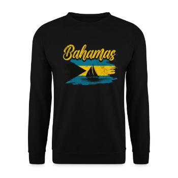 Bahamas - Unisex Sweatshirt - black - Front - Alina (178cm) & Michal (187cm)